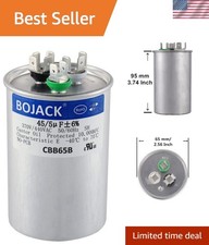 45 5 uF 45/5 MFD  6 370V/440VAC Dual Run Circular Start Capacitor for AC Mot...