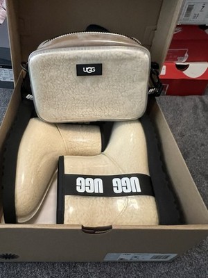 BRAND NEW UGG Rain Boots Size Matching Purse In Original Box