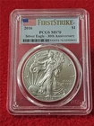2016 American Silver Eagle $1 Dollar ASE PCGS MS 70 30th Anniv First Stk  #T2579