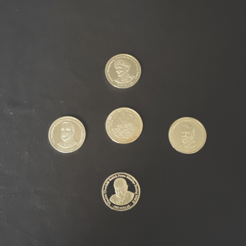 WW2 …2004 D Day 60 Anniversary $1 Elizabeth II Proof Silver Clad Coin Set  