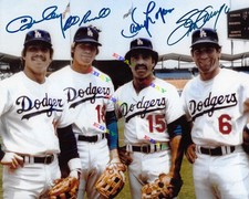 Dodgers Infield Steve Garvey Ron Cey Davey Lopes Signed 8x10 Photo Reprint