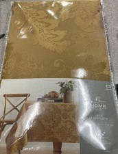JCP HOME DAMASK TABLECLOTH OBLONG 60"X84" GOLD NEW