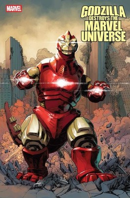 Godzilla Destroys The Marvel Universe #3 Dave Wachter Marvelized Iron Man Zilla