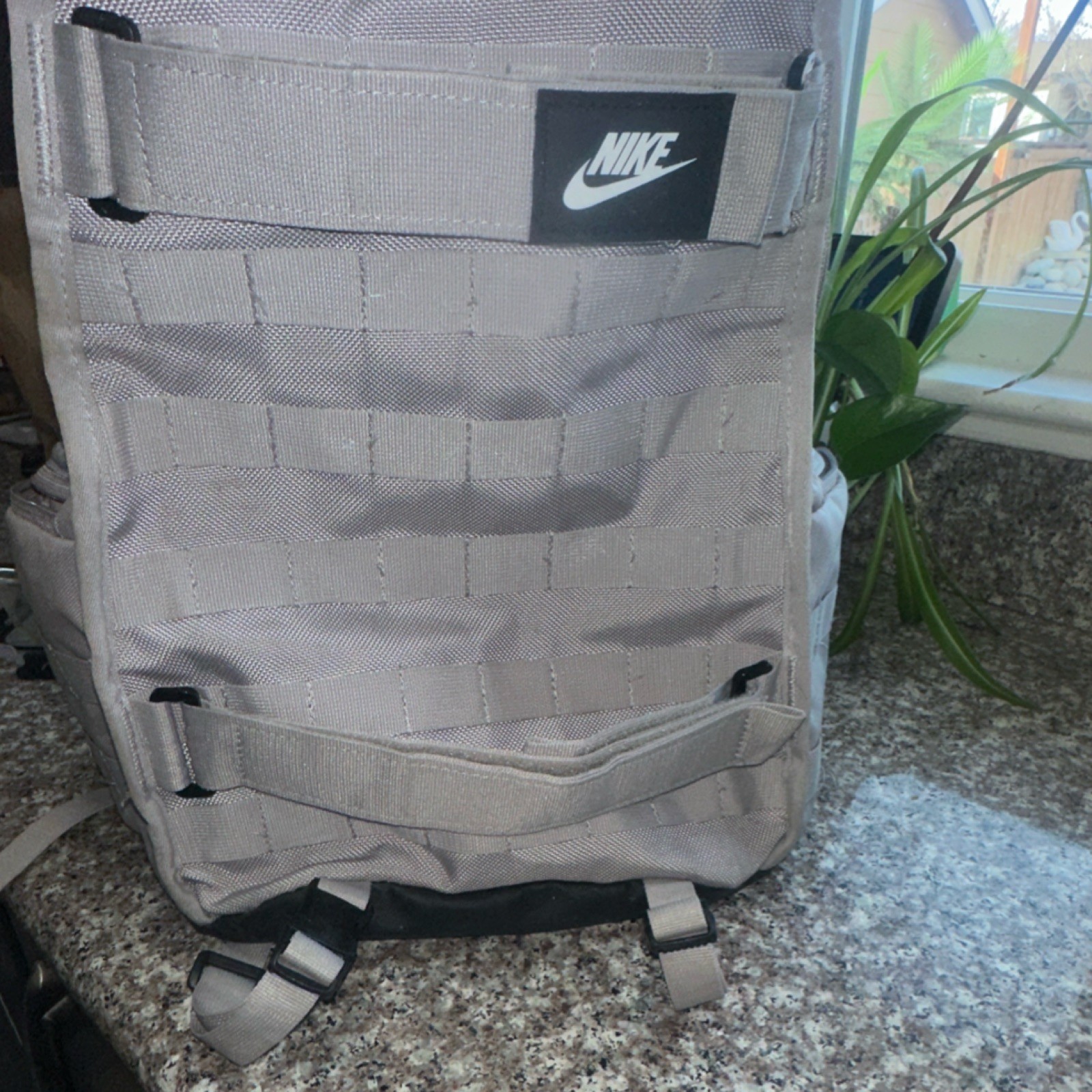 Nike Gray & Black Backpack MOLLE Webbing Adjustable Strap Po