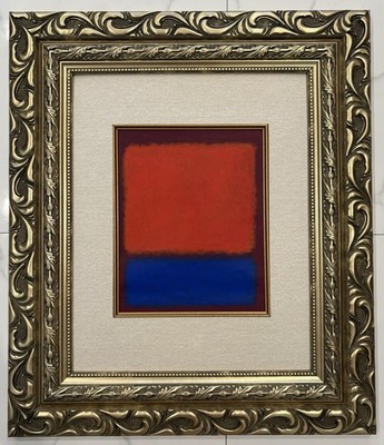 Mark Rothko Oil On Paper 1903- 1970 In Style Of. Painting Hand Made Hand Signed