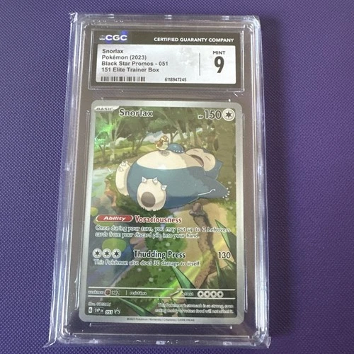 Snorlax Black Star Promo #51 2023 Pokemon Scarlet & Violet 151 ETB CGC 9