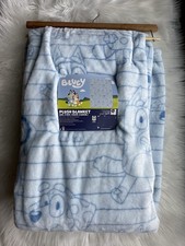 Bluey Plush Blanket Light Blue 60 x 90 Kids Bedroom Cartoon