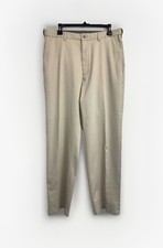 Haggar Premium No Iron Khaki Pants Men  s 34X34 Classic Fit Expandable Waist