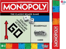 Monopoly Classic Board Game with Storage Tray & Large Tokens for Ages 8+