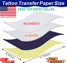Tattoo Transfer Paper 50 Sheets A4 Tattoo Stencil Paper 8.25 x 11.75 Inches DIYs