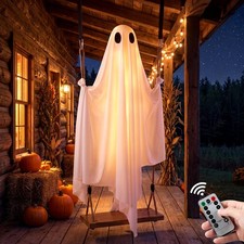 Halloween Decorations Outdoor 6FT Large Hanging Swinging Ghost Decor