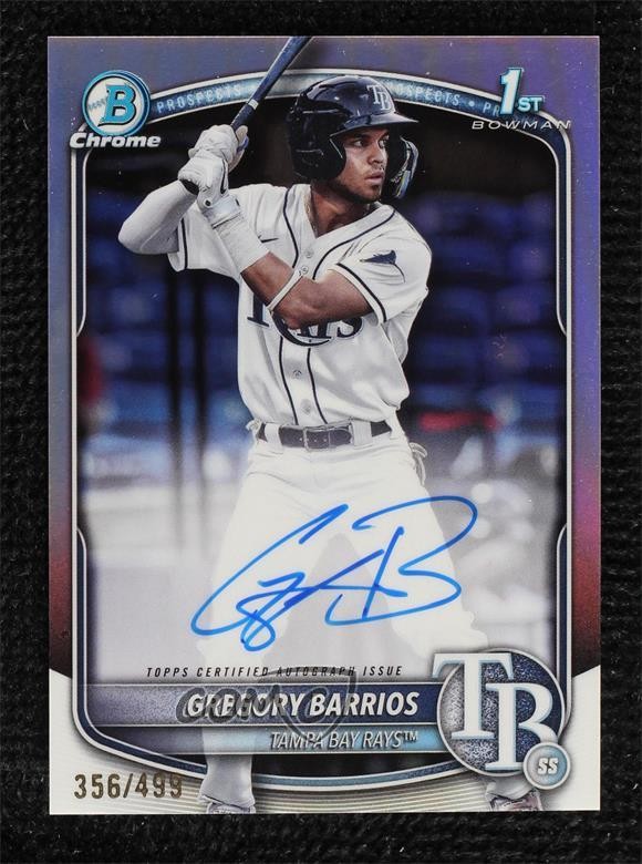 2025 Bowman Chrome Prospect Refractor 356/499 Gregory Barrios #CPA-GB Auto 0lj0