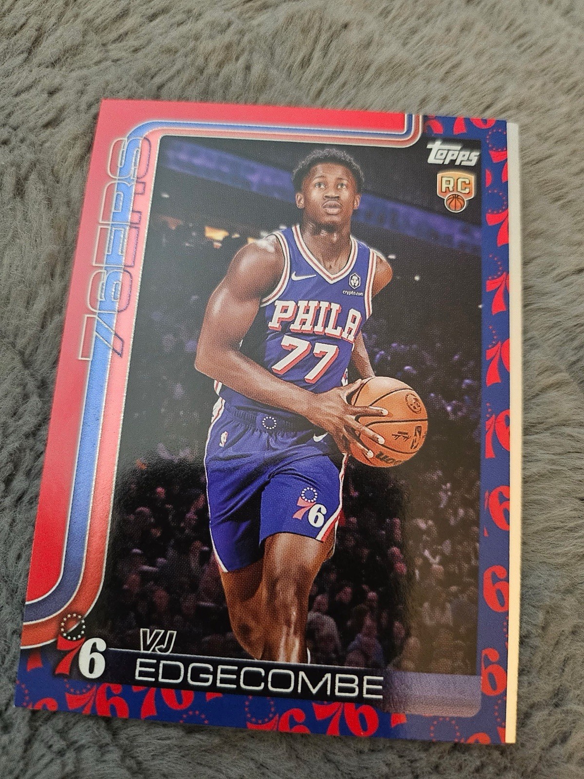 2025-26 Topps VJ Edgecombe RC Rookie Team Color Border Variation #203 SSP