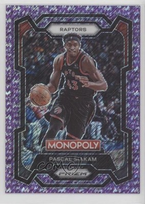 2023 Panini Prizm Monopoly Millionaire Purple Shimmer 14/50 Pascal Siakam 0zu3