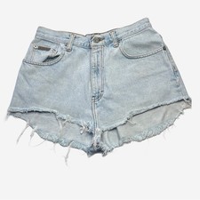 Vintage denim women's shorts Calvin Klein Light Blue festival cut off short