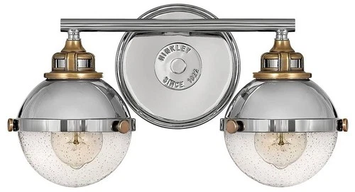 Hinkley Fletcher 8 3/4" High Industrial Nickel 2-Light Wall Sconce - Picture 1 of 10