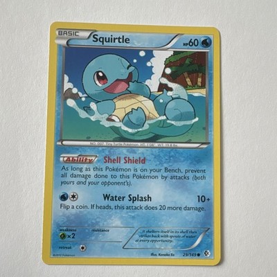 Pokémon Squirtle Boundaries Crossed 29/149 Regular Common Basic 60 HP Water Spl 