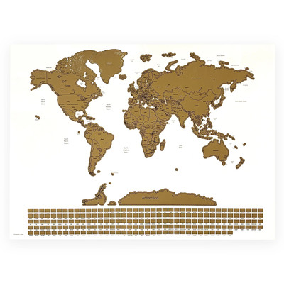 Gleneagles Scratch Off Weltkarte Interaktive Weltkarte Poster 82,5 x 59,4 cm
