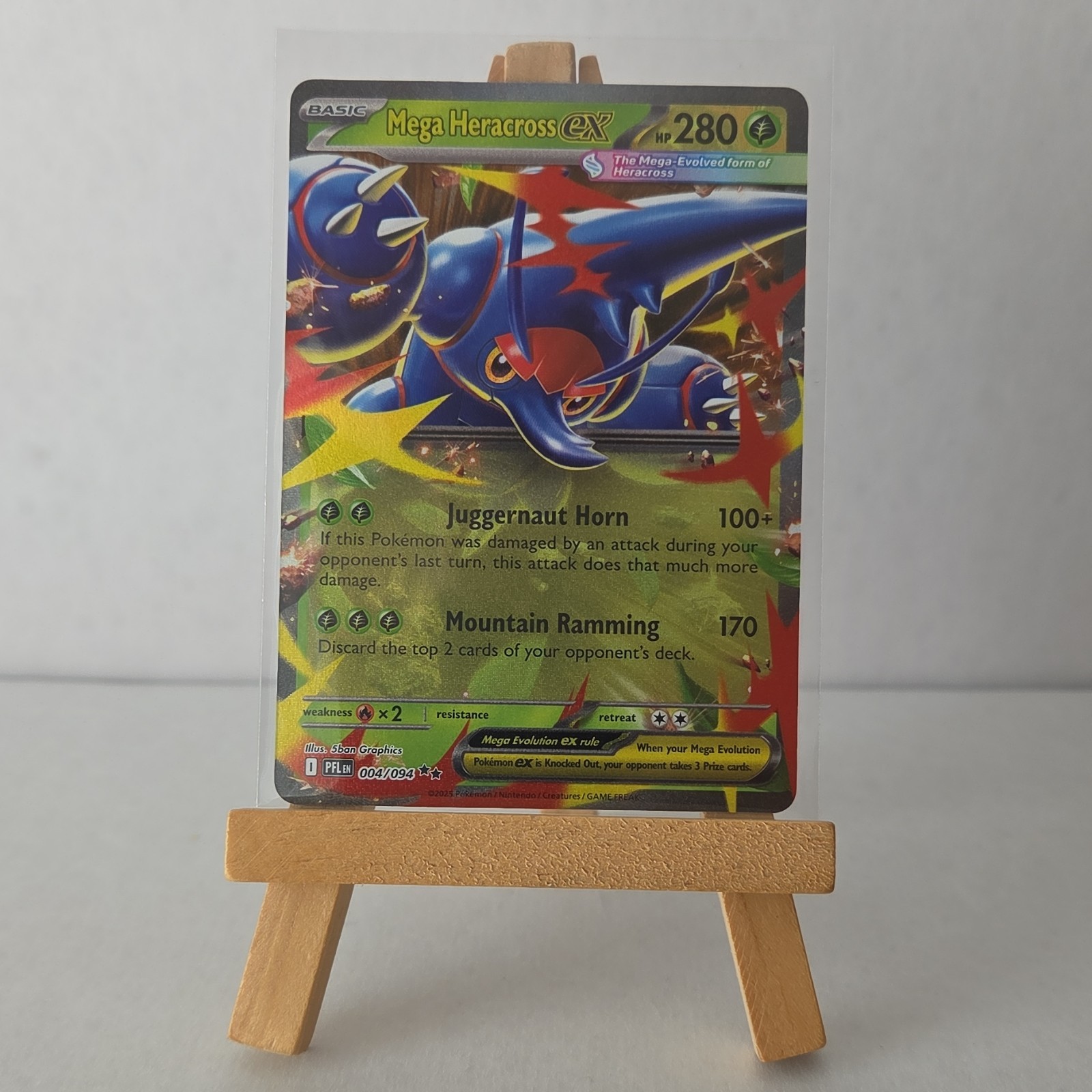 Pokémon Mega Heracross EX Double Rare Holo Me02: Phantasmal Flames 004/094