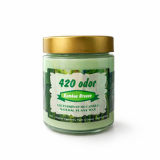 420 Odor Eliminator Candle Bamboo Breeze Smoke Odor Remover 13oz
