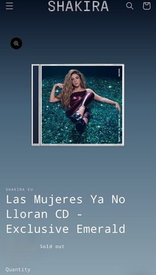 Shakira - Las Mujeres Ya No Lloran Emerald Version  (CD New/Sealed) 