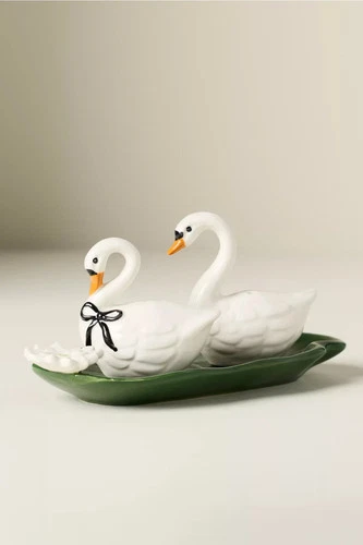 Anthropologie Swan Lake Salt & Pepper Shaker