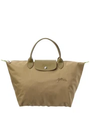 Longchamp Le Pliage Green Medium Canvas Handbag Women's Green