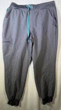 FIGS Technical Collection High Waisted Zamora Jogger Scrub Pants Gray Size XL