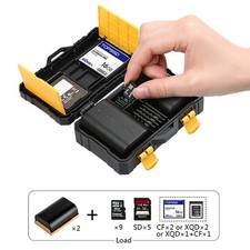Camera Battery SD TF Card Case Waterproof Storage Holder Organizer