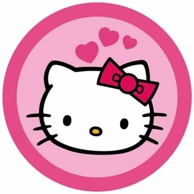 Hello Kitty Katze Essbar Zuckermasse Tortenbild Tortenaufleger + 4 Muffin