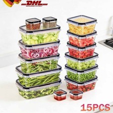 15Stück Gefrierdosen Lunchbox Deckel Aufbewahrung Behälter Frischhaltedosen Set
