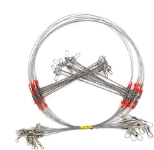 Wire Trace Leader Rig Stainless Steel 1-5 Arms Fishing Rigs with Snap,High-St...