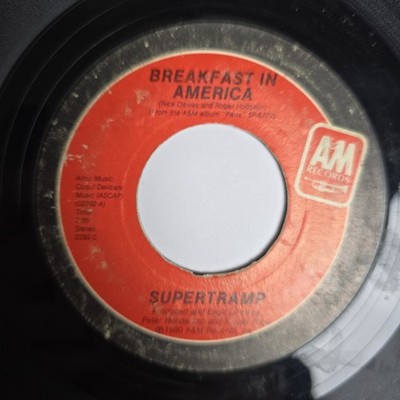 Supertramp Breakfast in America/You Started Laughing 45 rpm 7'' Single A&M