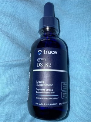 Trace Minerals Ionic D3 & K2 - 2 Oz Liquid. 06/2028