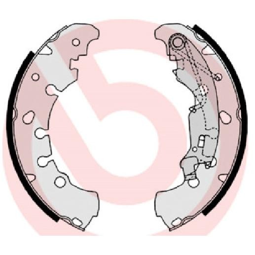 Bremsbackensatz Hinten FüR Opel Adam M13 1.0 1.2 1.4 13 Bis 19 Brembo Neu-image