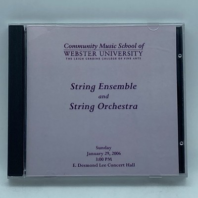 Webster University String Ensemble & String Orchestra [January 29, 2006] CD MO