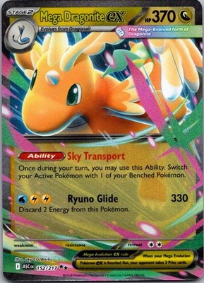 Mega Dragonite ex Double Rare ME: Ascended Heroes 152/217 NM | eBay