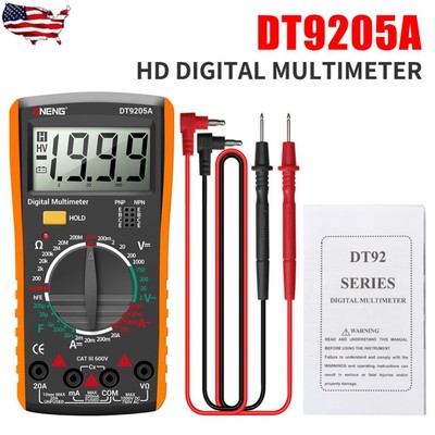 DT9205A AC DC Voltmeter Ammeter Capacitance Tester Meter LCD Digital Multimeter