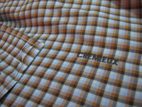 DANIEL CREMIEUX Button Front Shirt Size XL Italian Fabric Blue Brown Plaid - Picture 6 of 7