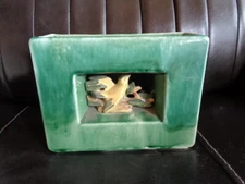   Vintage Original McCoy Green Arcature Vase/Planter.