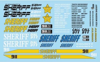 Gofer Racing 11025 1/24-1/25 Modern Sheriff Watersliding Decals
