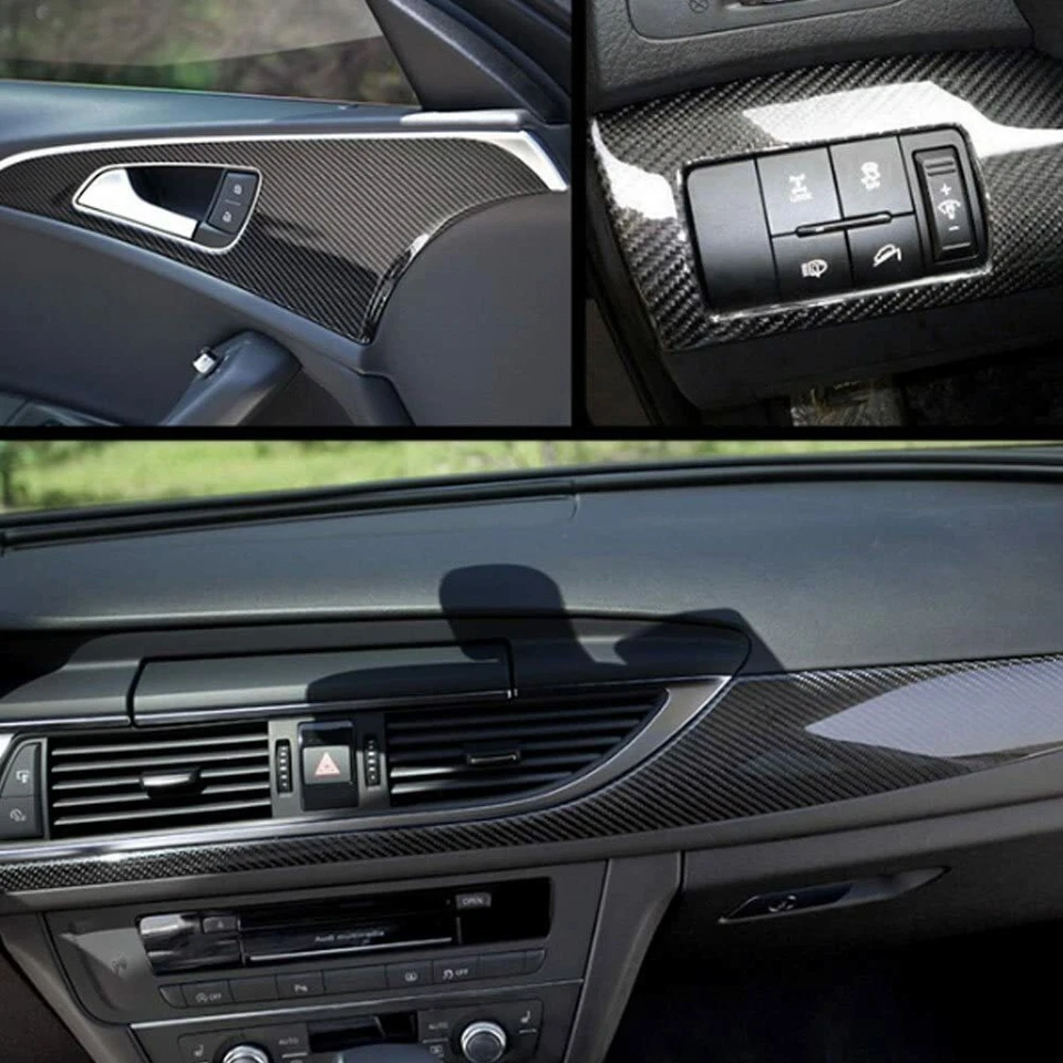 Auto Accessories 7D Glossy Carbon Fiber Vinyl Film Car Interior Wrap Stickers - Image 4 of 4