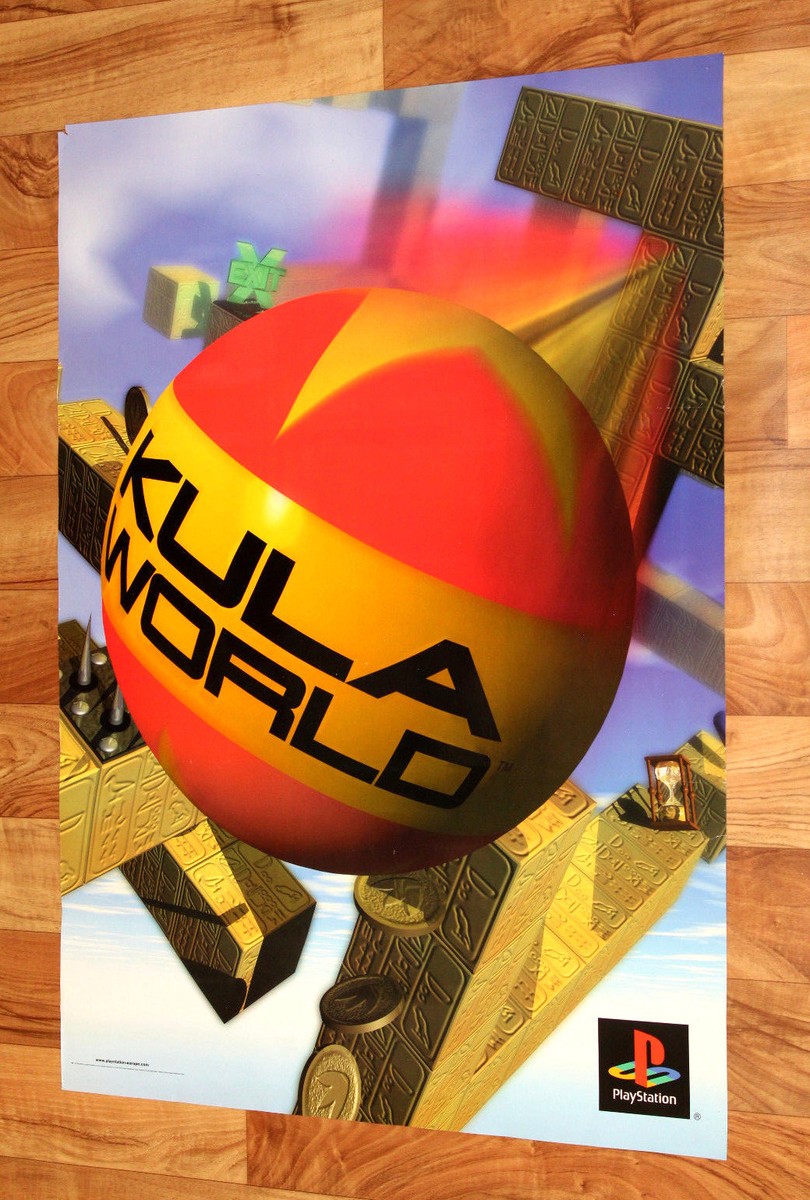 1997 Vintage Kula World Game Store Extremely Rare Promo Poster PS1  Playstation