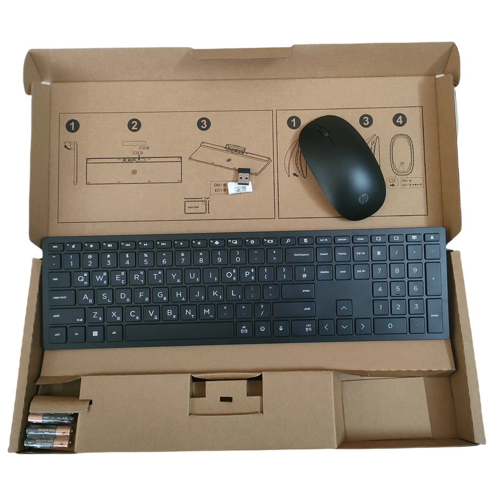 Korean layout wireless keyboard and mouse kit HSA-P003K HSA-P003M for HP - Image 3 of 4