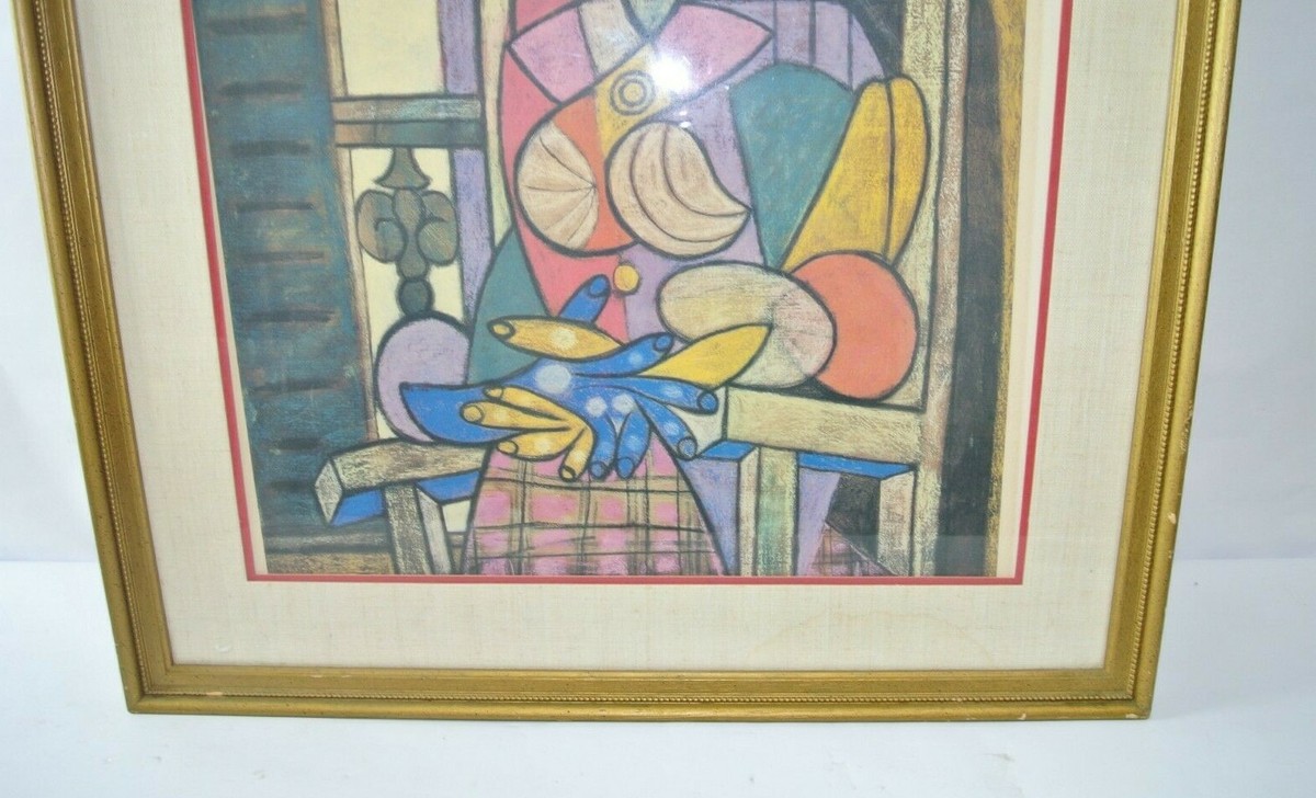 ルイ・ヴァルタ、FEMME ASSISE PRES DE LA FENETRE Picasso Limited Edition Guild 1970's Lithograph 