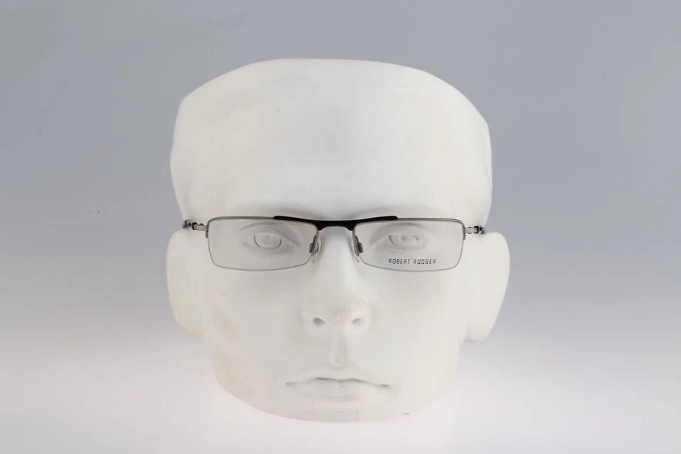 Robert Rudger 2755 010 02, 90s negro y gris rectangular gafas marcos NOS Foto 2 de 4