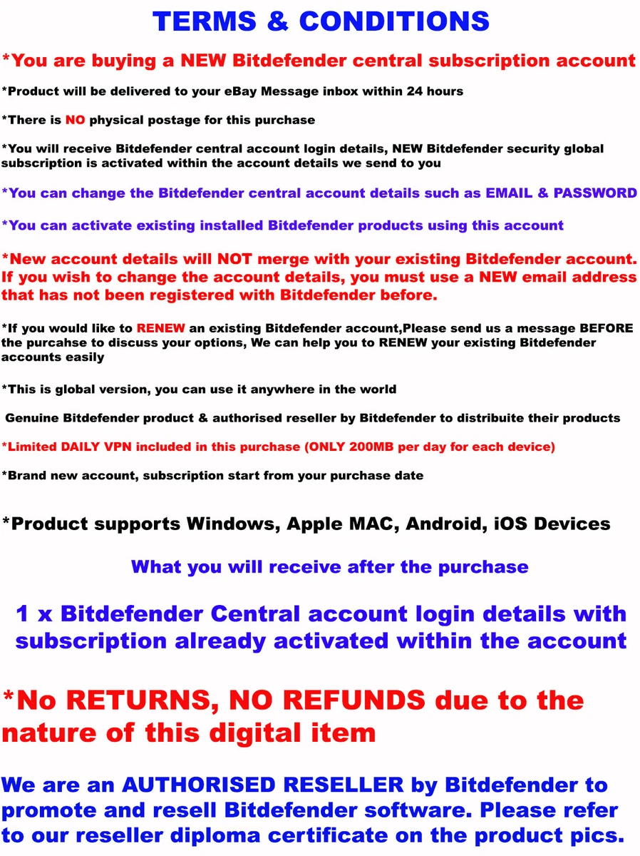 Bitdefender Total Security 2024 3 Years 3 Devices (Works Globally Bitdefender Total Security 2024 3 Years 3 Devices (Works Globally