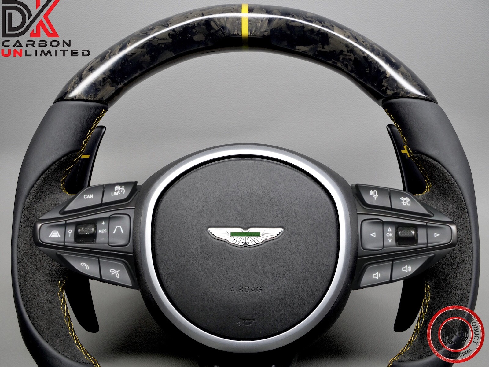 Aston Martin DBX 707 Alcantara Napa Matte Finish Forged Carbon Steering Wheel V2