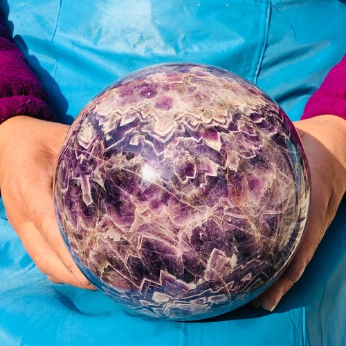7,87 libbre sfera di ametista sognante naturale cristallo di quarzo sfera cristallo guarigione 312 - Foto 14 di 17
