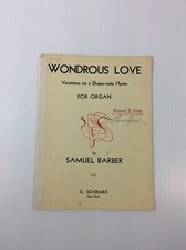 Schirmer 44477 Organo Amore Meraviglioso Samuel Barbiere Spartiti 1959